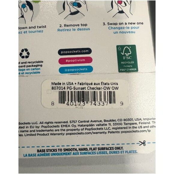 PopSockets PopGrip 3 Design Cell Phone Grip & Stand 3Pk - Picture 5 of 11